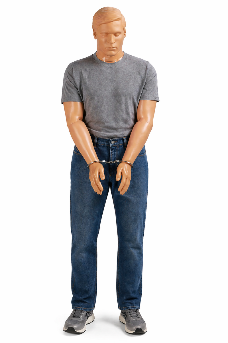 गैलरी दर्शक में छवि लोड करें, हैंडकफिंग पुलिस प्रशिक्षण मानव आकृति