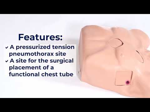 Load and play video in Gallery viewer, Life/form® Pericardiocentesis Simulator with Chest Tube and Pneumothorax
