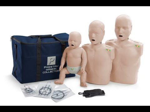 Load and play video in Gallery viewer, Prestan Professional Manikin Jaw Thrust Family Pack with CPR Feedback
