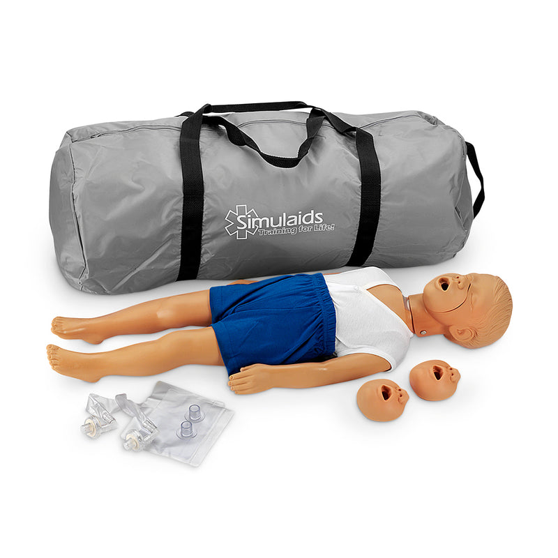 Charger l’image dans la visionneuse de la galerie, Mannequin de RCP Kyle, 3 ans, avec sac de transport - peau claire