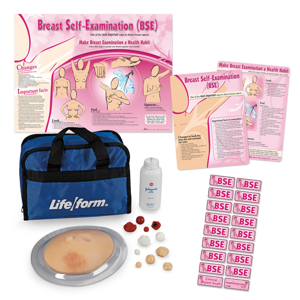 Nasco Complete Breast Examination Education Kit with Light Trainer