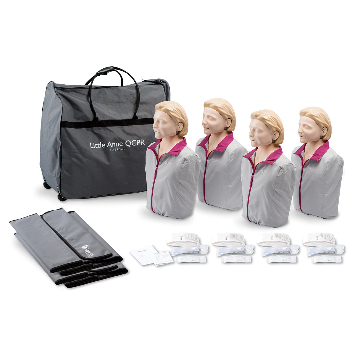Laerdal® Little Anne® QCPR Manikin 4-Pack - Light. [LG02249
