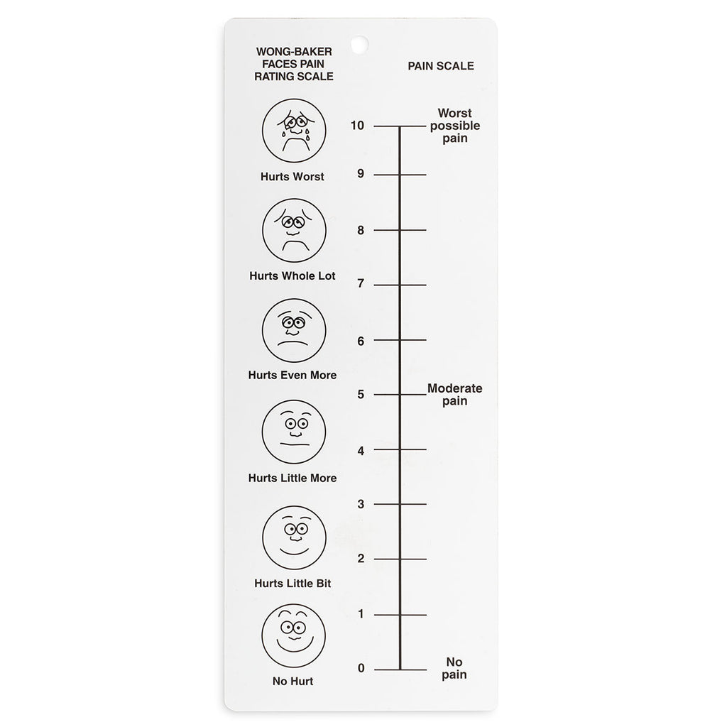 Wong-Baker FACESÂ® Pain Rating Scale 3 by 5 Pocket Card