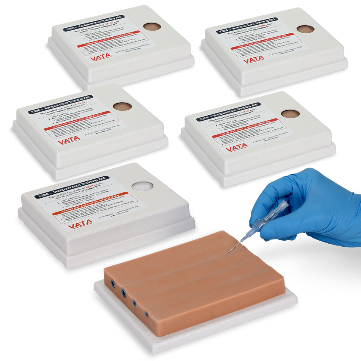 Four-Vein Model Venipuncture Training Aid - Pkg. of 5 – Nasco