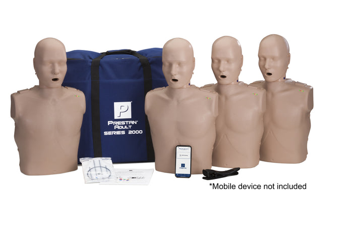 Prestan Professional Adult Series 2000 Manikin with Advanced CPR Feedback, 4-Pack (Medium Skin) [SKU: PR00009M]