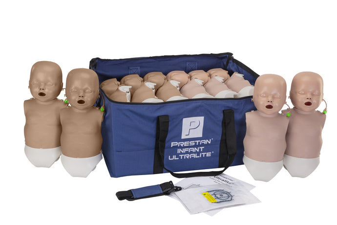 Prestan Infant Ultralite Manikin with CPR Feedback, 12-Pack (Medium Skin) [SKU: PR00024M]