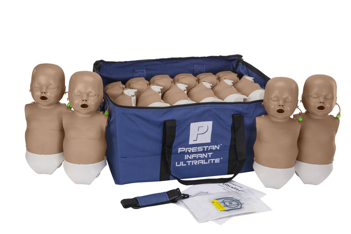 Prestan Infant Ultralite Manikin with CPR Feedback, 12-Pack (Dark Skin) [SKU: PR00024D]