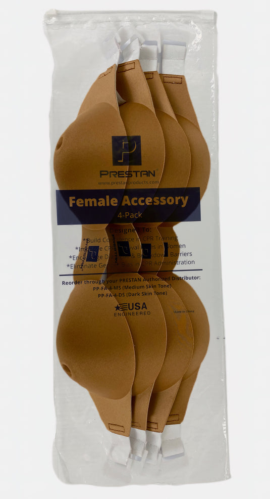 Prestan Female Accessory, Dark Skin, 4-Pack [SKU: PR00049D]