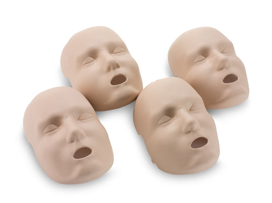 Prestan Professional Adult Manikin Face Skin, 4-Pack (Medium Skin) [SKU: PR00095M]