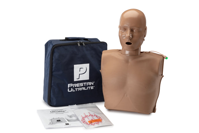 Prestan Ultralite Manikin with CPR Feedback, Single (Dark Skin) [SKU: PR00040D]