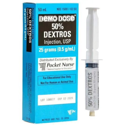 Demo Dose® Medicamento de Emergência Simulado - Dextrose - 50 ml