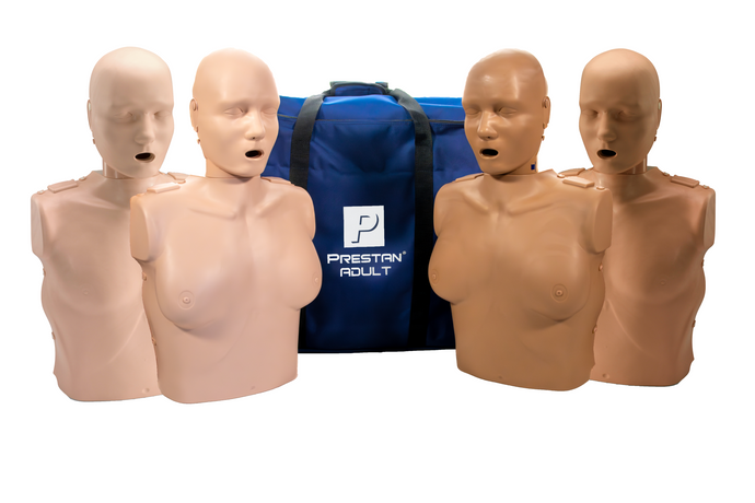 PRESTAN Professional Adult and Female Manikin with CPR Feedback, 4-Pack (Diversity kit) [SKU: PR00162]