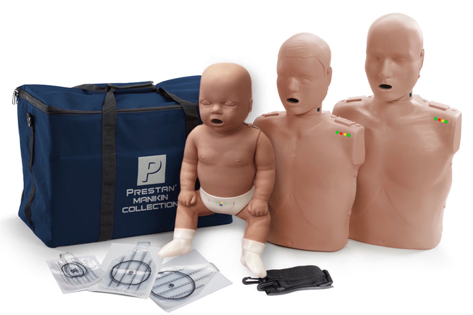 Prestan Professional Manikin Collection with CPR Feedback (Dark Skin) [SKU: PR00016D]