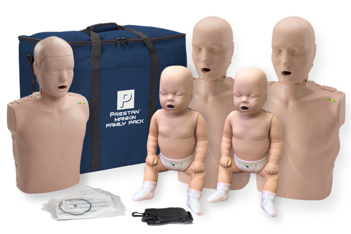 Prestan Professional Manikin Family Pack with CPR Feedback (Medium Skin) [SKU: PR00017M]