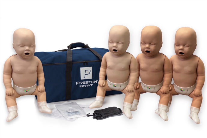 Prestan Professional Infant Manikin Diversity Kit, 4-Pack (2 Medium Skin & Dark Skin) [SKU: PR00072]