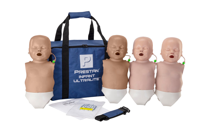 Prestan Infant Ultralite Manikin with CPR Feedback, 4-Pack (Medium Skin) [SKU: PR00045M]