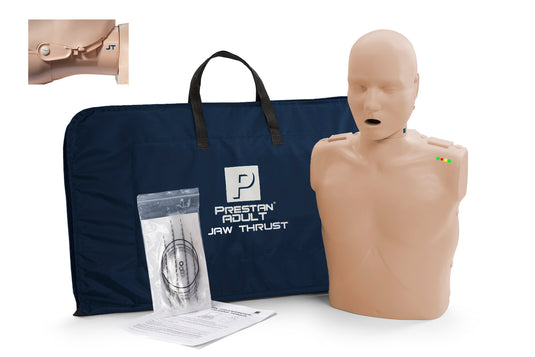 Prestan Professional Adult Jaw Thrust Manikin with CPR Feedback (Medium Skin) [SKU: PR00037M]