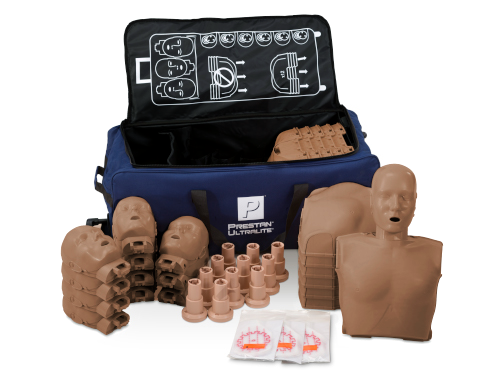 Prestan Ultralite Manikin without CPR Feedback, 12-Pack (Dark Skin) [SKU: PR00023D]