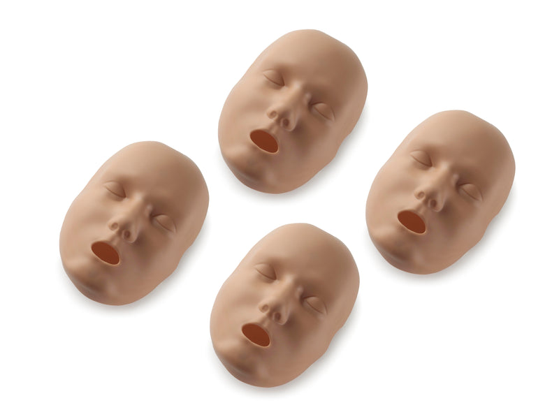 تحميل الصورة في عارض المعرض، Prestan Professional Adult Manikin Face Skin, 4-Pack (Dark Skin) [SKU: PR00095D]
