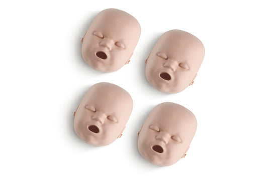 Prestan Professional Infant Manikin Face Skin, 4-Pack (Medium Skin) [SKU: PR00114M]