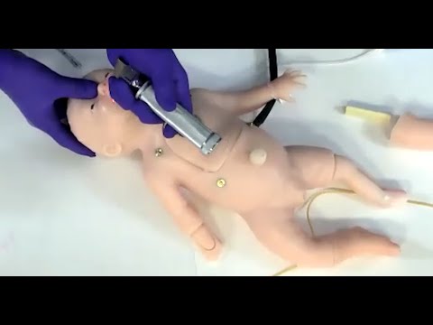 Load and play video in Gallery viewer, C.H.A.R.L.I.E. Neonatal Resuscitation Simulator with Interactive ECG Simulator [SKU: LF01420]
