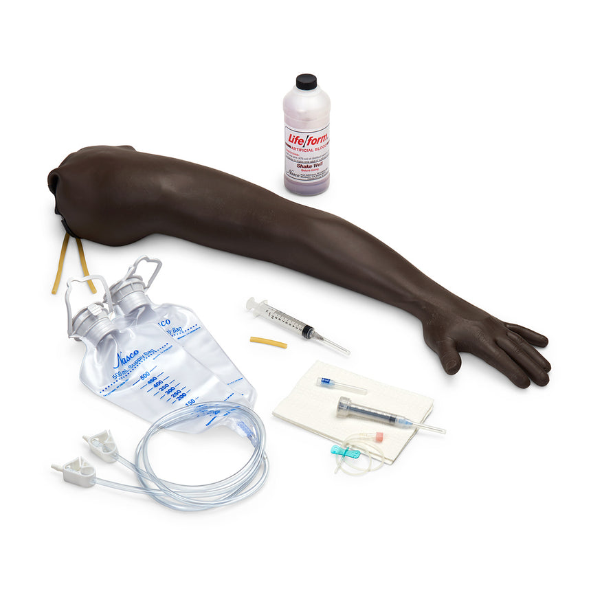 Life/form® Adult Venipuncture and Injection Training Arm - Dark [SKU: LF00997]