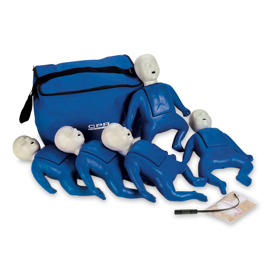 CPR Prompt® Training and Practice Manikin - TPAK 50 Infant 5-Pack, Blue [SKU: LF06050]