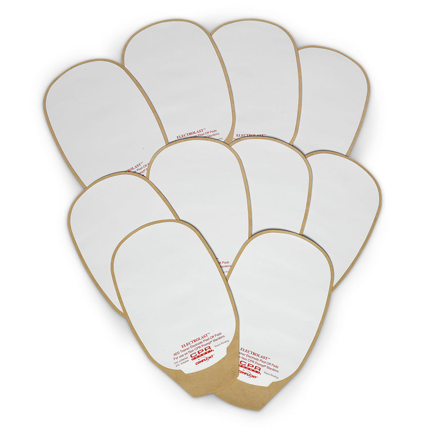 ElectroLast AED Trainer "Skin" Electrode Peel-Off Pads: Medtronic Physio-Control Style