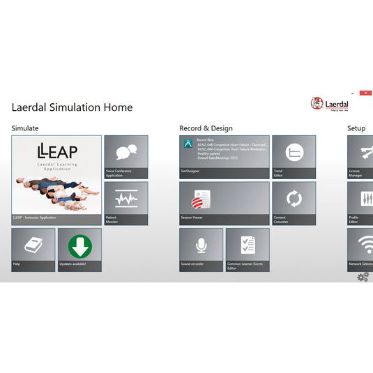 Oprogramowanie LLEAP systemu Laerdal® SimPad® PLUS