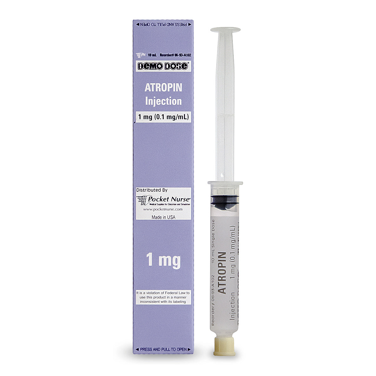 Simulated Atropine Prefilled Syringe for Code Training – Nasco Healthcare