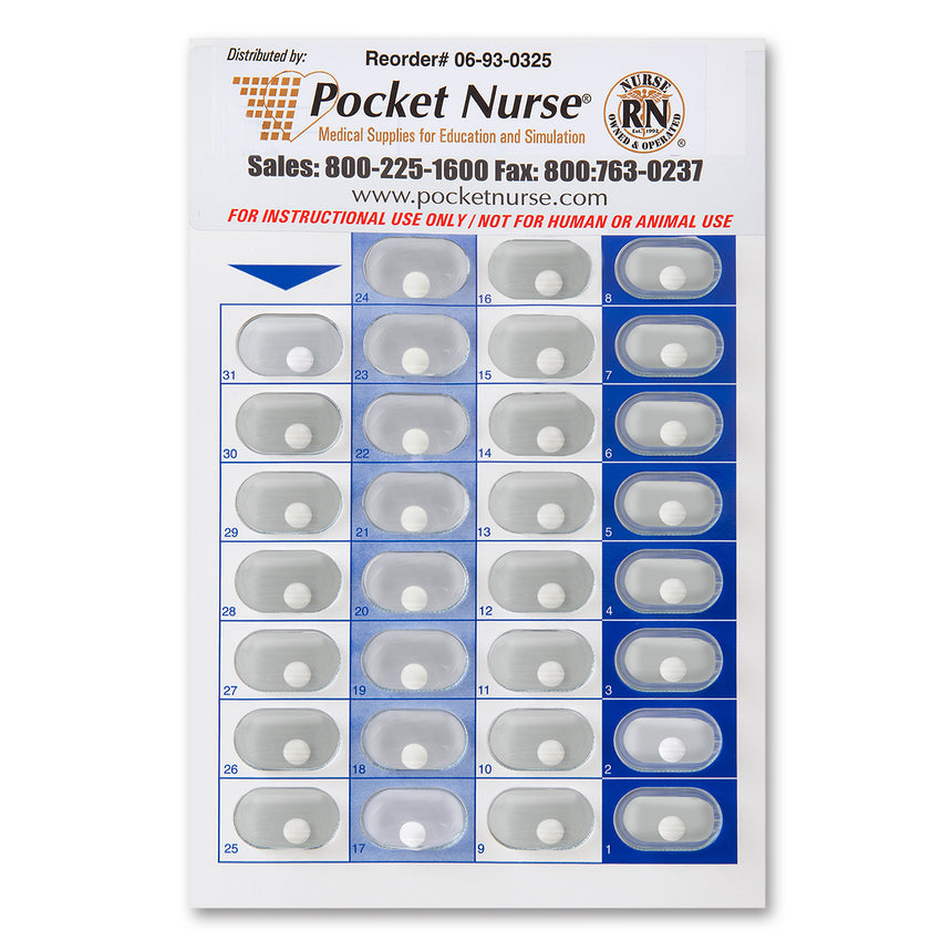 Demo Dose® Long-Term Care Medication Cards - Digo, 0.25 mg