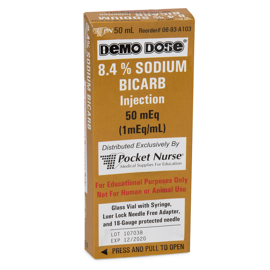 Demo Dose® Simulated Emergency Medication - Sodium Bicarb - 50 ml