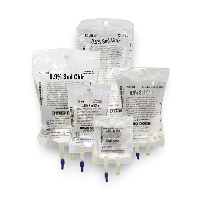 Demo Dose® Simulated IV Fluid - 0.9% NaCl - 100 مل