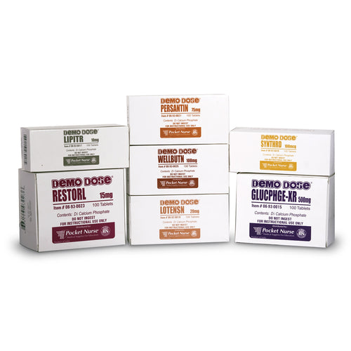 Conjunto de medicamentos simulados Demo Dose® n.° 2