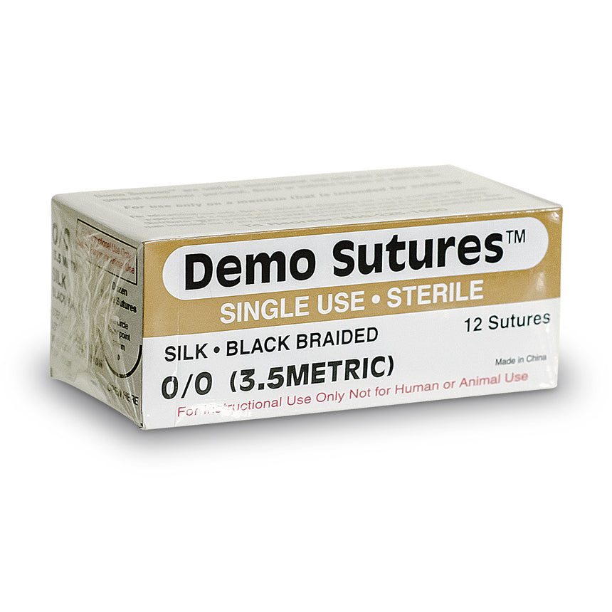 Demo Sutures - Size 0/0 with 1/2 Circle Curved Cutting Needle (19 mm)
