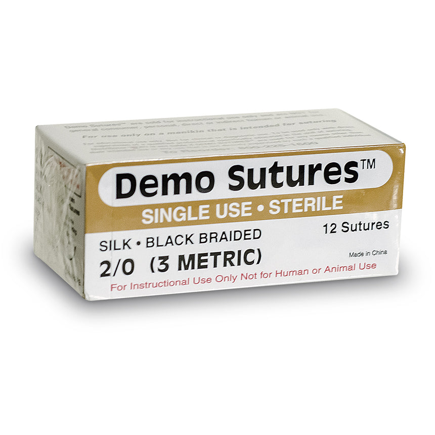 Demo Sutures - Size 5/0 with 1/2 Circle Curved Cutting Needle (19 mm)