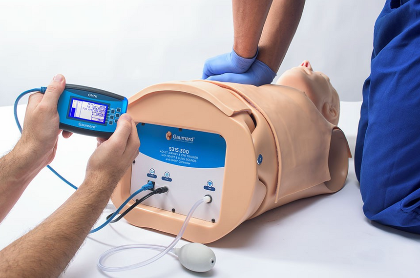 HAL¨ Entrenador de vías respiratorias y RCP para adultos con sonidos cardíacos y pulmonares