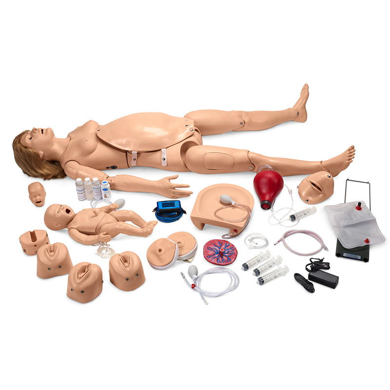 Load image into Gallery viewer, Gaumard&lt;sup&gt;®&lt;/sup&gt; NOELLE&lt;sup&gt;®&lt;/sup&gt; Maternal and Neonatal Birthing Simulator with PEDI® Blue Neonate
