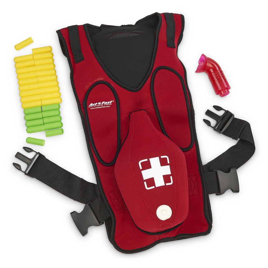 Act+Fast Rescue Choking Vest - Red with Slap Back - 1014589 - W43300R -  AF-101-R - BLS Adult - 3B Scientific