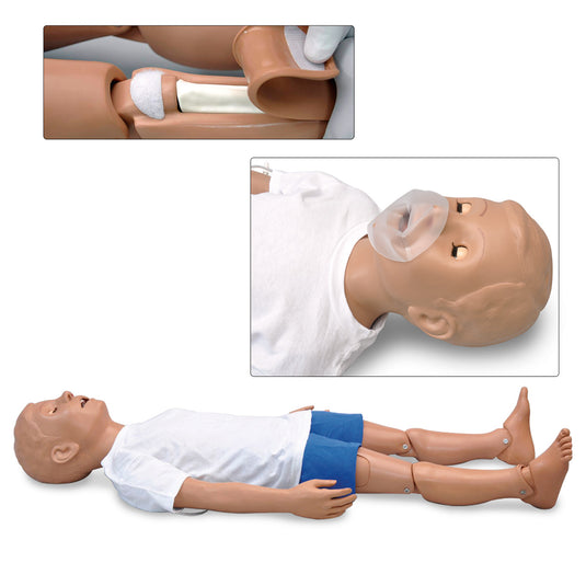 Gaumard® Advanced 5-Year-Old CPR and Trauma Care Simulator - Light [SKU: SB51894 L]