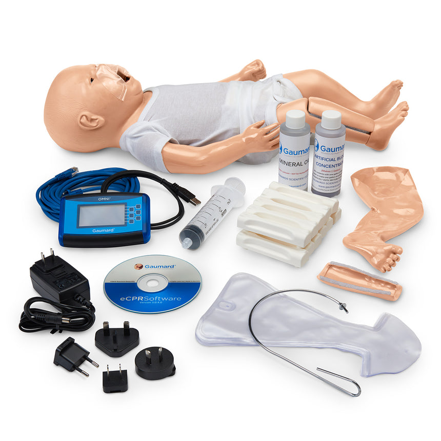 Gaumard® Advanced Susie® and Simon® Newborn CPR Torso with OMNI® Code Blue® Pack - Light
